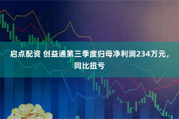 启点配资 创益通第三季度归母净利润234万元，同比扭亏