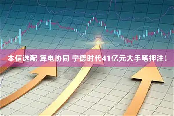 本信选配 算电协同 宁德时代41亿元大手笔押注！